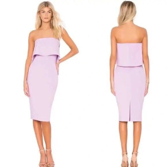 NWT Women's Likely Driggs Strapless Dress in Lilac Lavender Crepe Size 4 - Picture 1 of 5